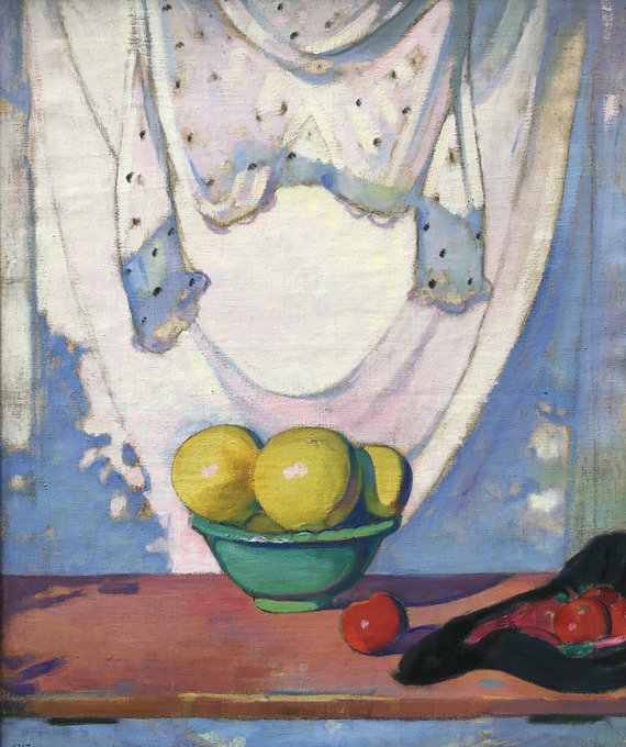 - Nature morte au linge blanc et pamplemousses